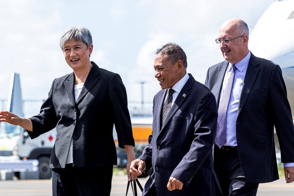 Australia’s Foreign Minister Penny Wong visited the Solomon Islands to discuss security concerns following the Pacific Island nations recent security pact with China. Photo: AFP