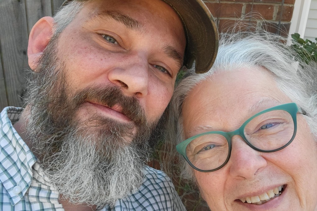 US military veteran Alexander Drueke with his mother in Tuscaloosa, Alabama. File photo: Louis Drueke/Handout via Reuters