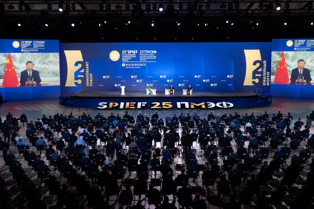 XI addressed the event via video link. Photo: Xinhua