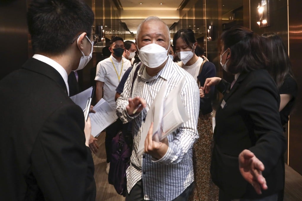 Buyers of the Baker Circle Dover project in Hung Hom at Henderson Land Development’s sales office at Mira Place One in Tsim Sha Shui on 18 June 2022. Photo: Jonathan Wong