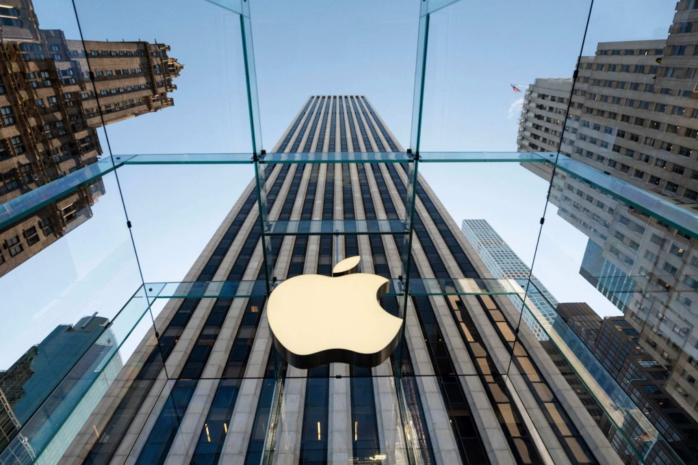 The Apple logo is seen on an Apple Store in New York City. Photo: AFP