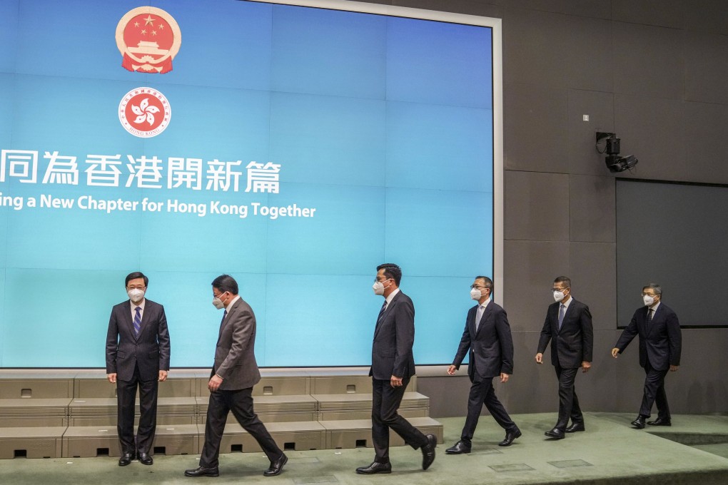 John Lee has announced his newly formed cabinet which has been approved by Beijing. Photo:  Sam Tsang