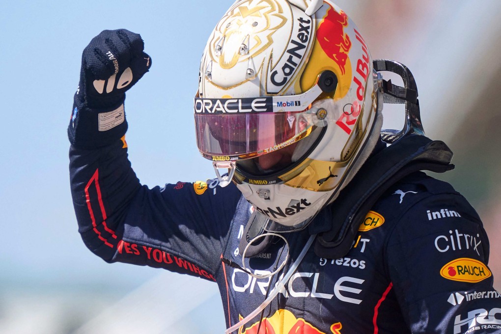 Red Bull’s Max Verstappen celebrates after winning the Canadian Grand Prix. Photo: AFP