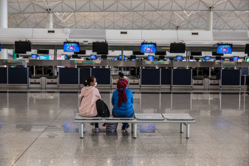 Hong Kong’s role as an air transit hub has suffered due to its stringent entry rules enacted to curb Covid-19. Photo: AFP