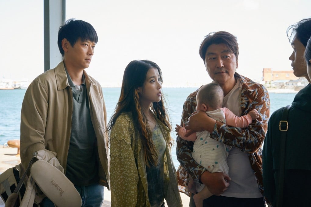 (From left) Gang Dong-won, IU and Song Kang-ho in a still from Broker, Japanese director Hirokazu Koreeda’s first Korean film and the winner of two prizes at the 2022 Cannes Film Festival.