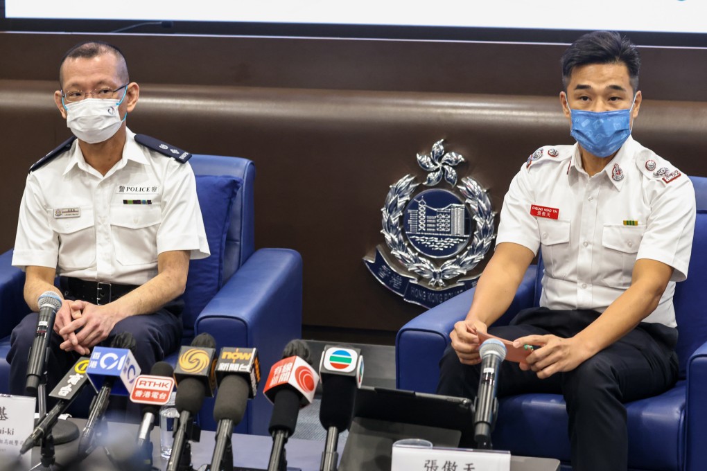 Senior Superintendent Leung Wai-ki (left), of the city’s interdepartmental counterterrorism unit, and Cheung Ngao-tin, a senior divisional officer of the Fire Service Department. Photo: K. Y. Cheng