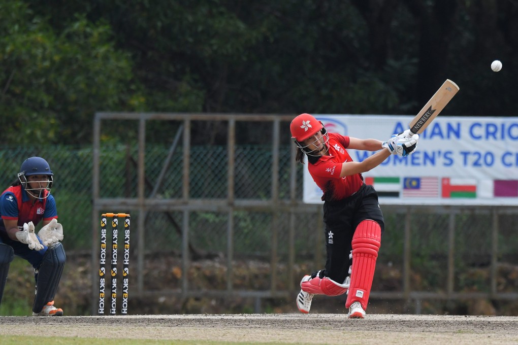 Mariko Hill served up a masterclass, smashing 45 runs off 32 deliveries against Nepal. Photo: ACC