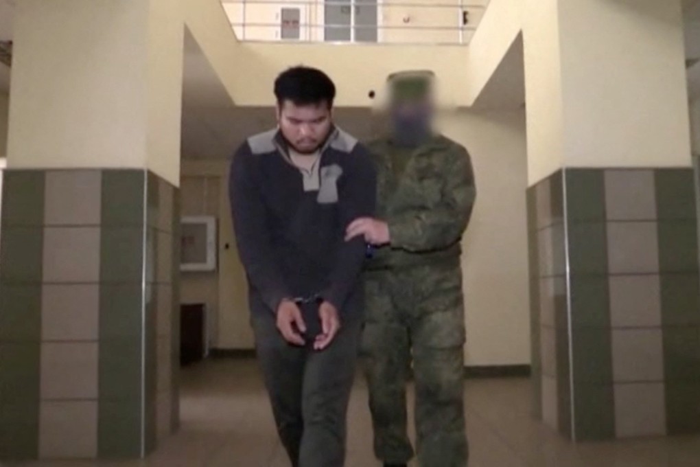Russian footage released on Friday shows a man said to be US citizen Andy Huynh at an unknown location. Photo: RU-RTR via Reuters