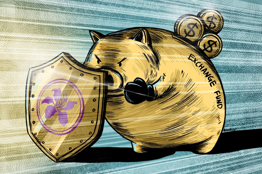 Hong Kong’s Exchange Fund has increased eightfold to HK$4.5 trillion from just HK$568.74 billion in June 1997. Illustration by Lau Ka-kuen