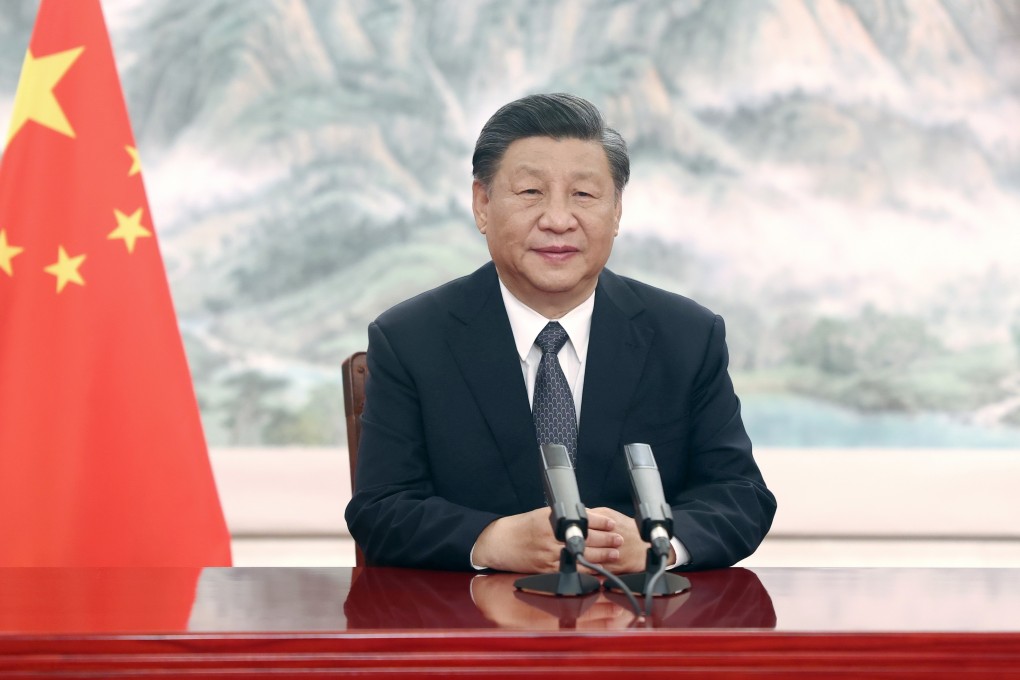 Chinese President Xi Jinping is seen on Friday addressing the plenary session of the 25th St. Petersburg International Economic Forum. Photo: Xinhua