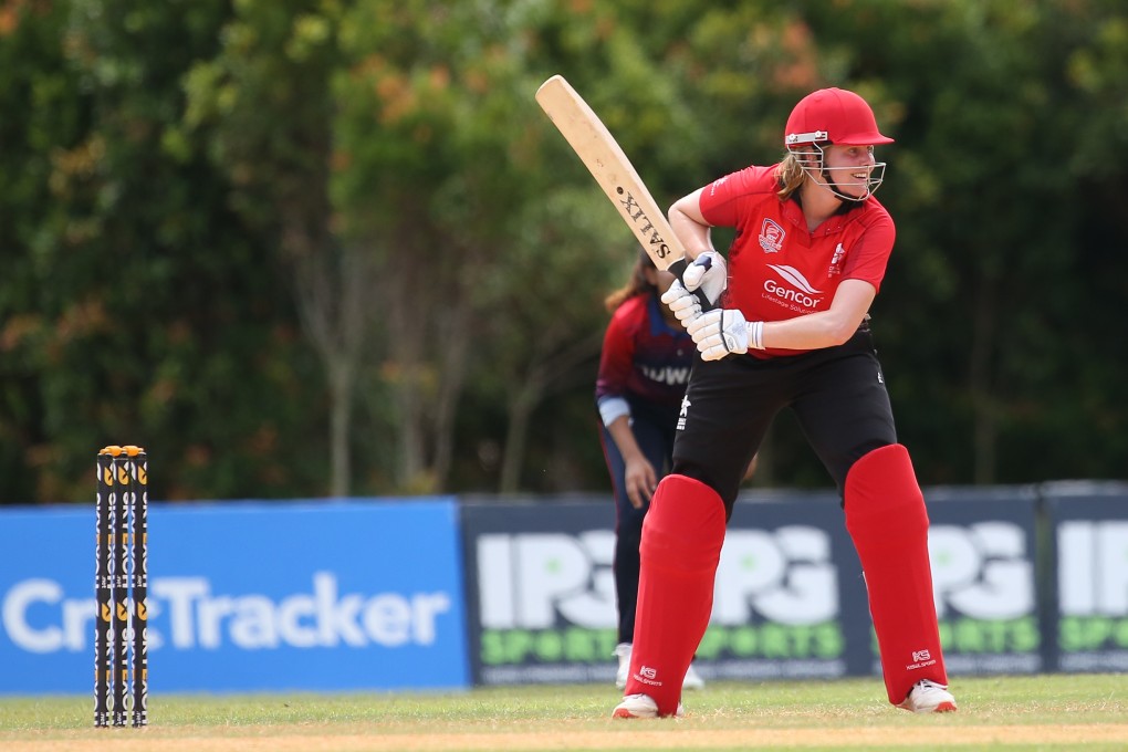 Elysa Hubbard put a solid 13 runs on the board for Hong Kong against Kuwait. Photo: ACC