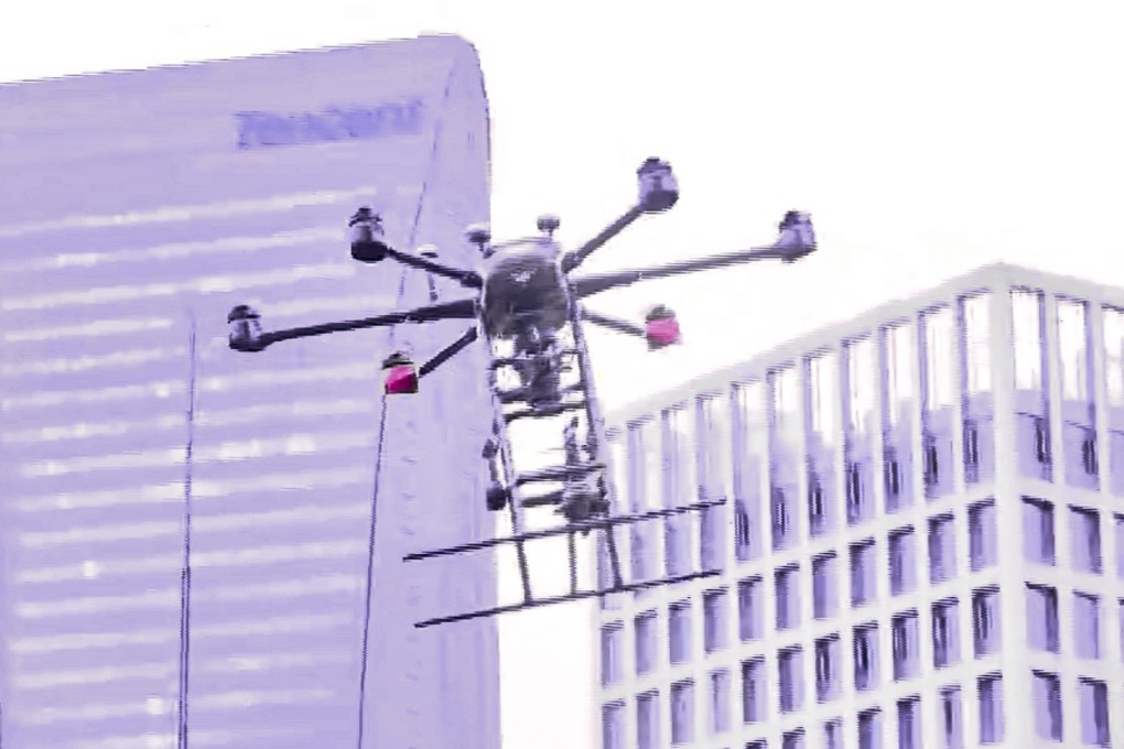 In a test flight on Friday, the Shenzhen research team turned an ordinary drone into a ‘predator’. They say that for the first time, even a consumer drone could use a powerful, high-definition microwave radar. Photo: Weibo