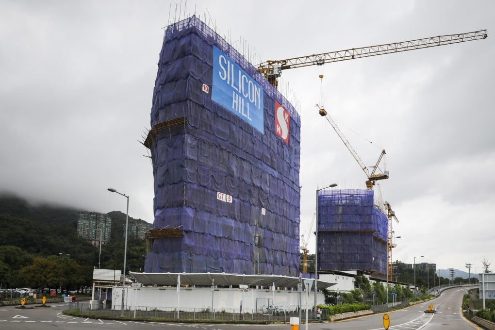 The construction site of Sun Hung Kai Properties’ Silicon Hill in Tai Po. The homes are expected to be delivered in late February 2024. Photo: Xiaomei Chen