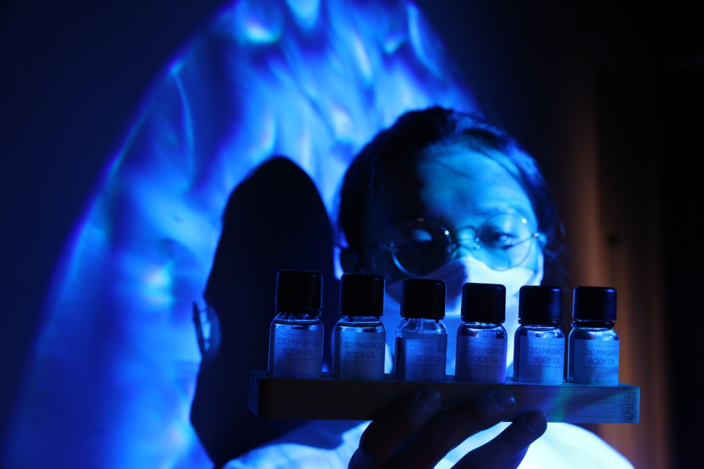 CBD products are available for a spa treatment in Sheung Wan on June 7. Photo: Nora Tam