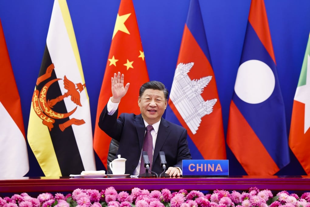 Chinese President Xi Jinping chairs a special Asean-China summit last year via video link from Beijing. Photo: Xinhua