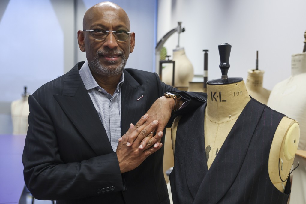 Andrew Ramroop at Hong Kong Design Institute in Tiu Keng Leng. The master tailor has gone from sewing pants at 13 in Trinidad into garments to owning a shop in London’s Savile Row. Photo: Edmond So