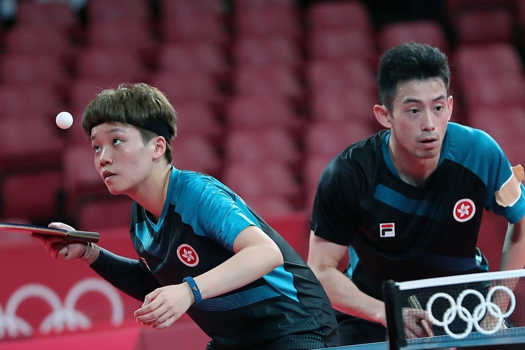 Hong Kong mixed doubles pair Wong Chun-ting (right) and Doo Hoi-kem also partnered in the Olympics last summer in Tokyo. Photo: Xinhua