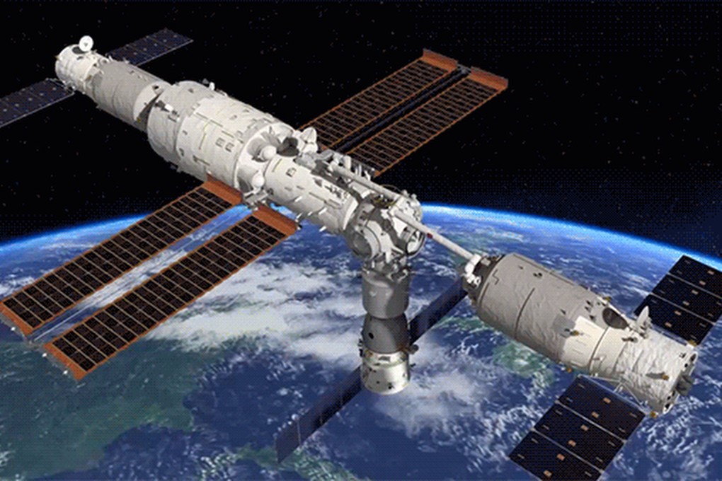 The basic structure of China’s Tiangong space station is expected to be completed by the end of this year. Photo: Weibo