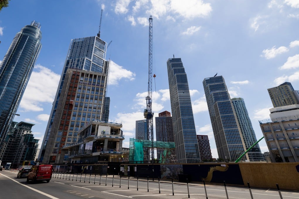 Office, retail and residential developments are seen in the up-and-coming Nine Elms district in southwest London on June 20. Photo: Bloomberg