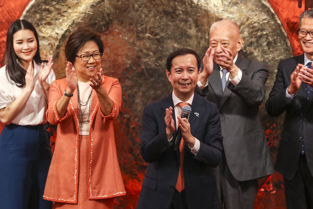 Daniel Zhang Yong (centre), chief executive officer and chairman of Alibaba. Photo: SCMP/Sam Tsang