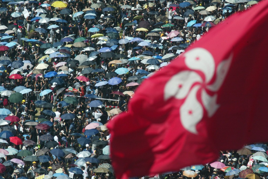 Hongkongers protest against a proposed national security bill on July 1, 2003. Photo: SCMP