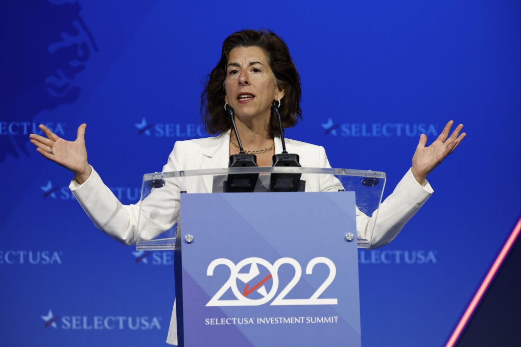 Gina Raimondo, US commerce secretary, speaks during the SelectUSA Investment Summit in National Harbor, Maryland, on June 27, 2022. Photo: Bloomberg