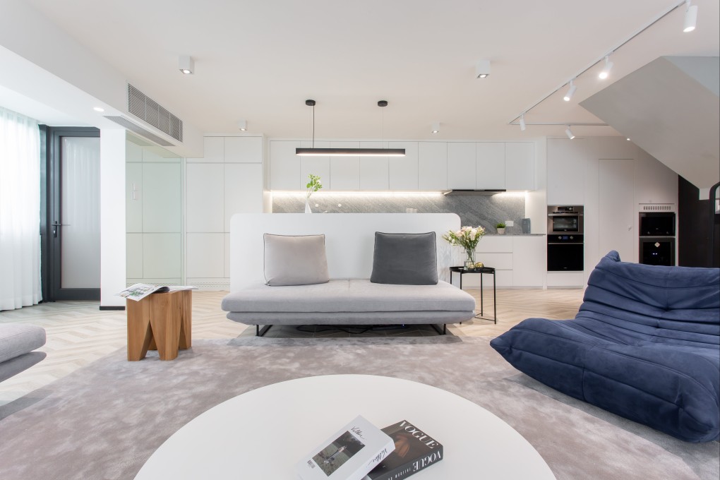 A 2,000 sq ft duplex in Yuen Long, in Hong Kong’s New Territories, has been transformed into a minimalist contemporary family home by architect Edward Lau Tak-tai. Photo: Samson Lau