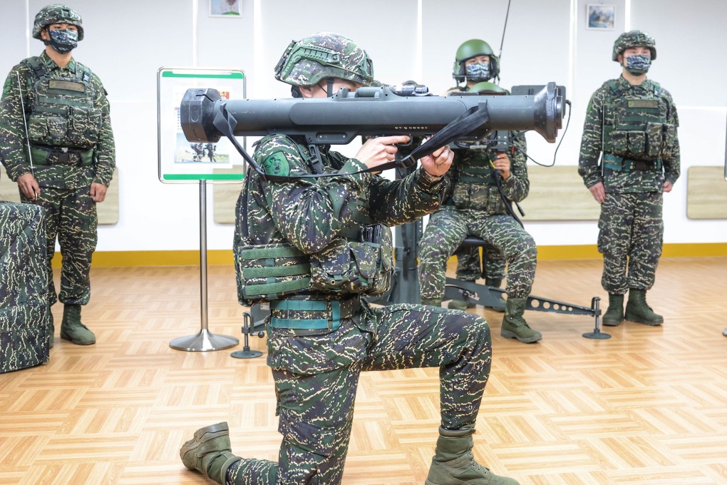 Taiwan is expected to use Kestrel anti-armour rockets during live-fire drills in the South China Sea this week. Photo: CNA