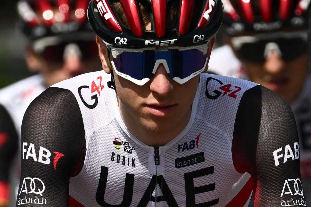 Tadej Pogacar of UAE Team Emirates during a training session in Copenhagen. Photo: AFP