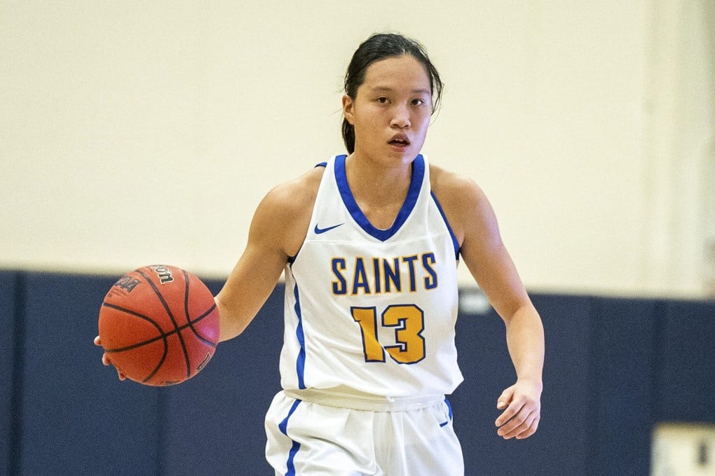 Hong Kong basketball player Yannie Chan represents the Saints, of Emmanuel College in Boston, during a game in the United States. Photo: Courtesy of Yannie Chan