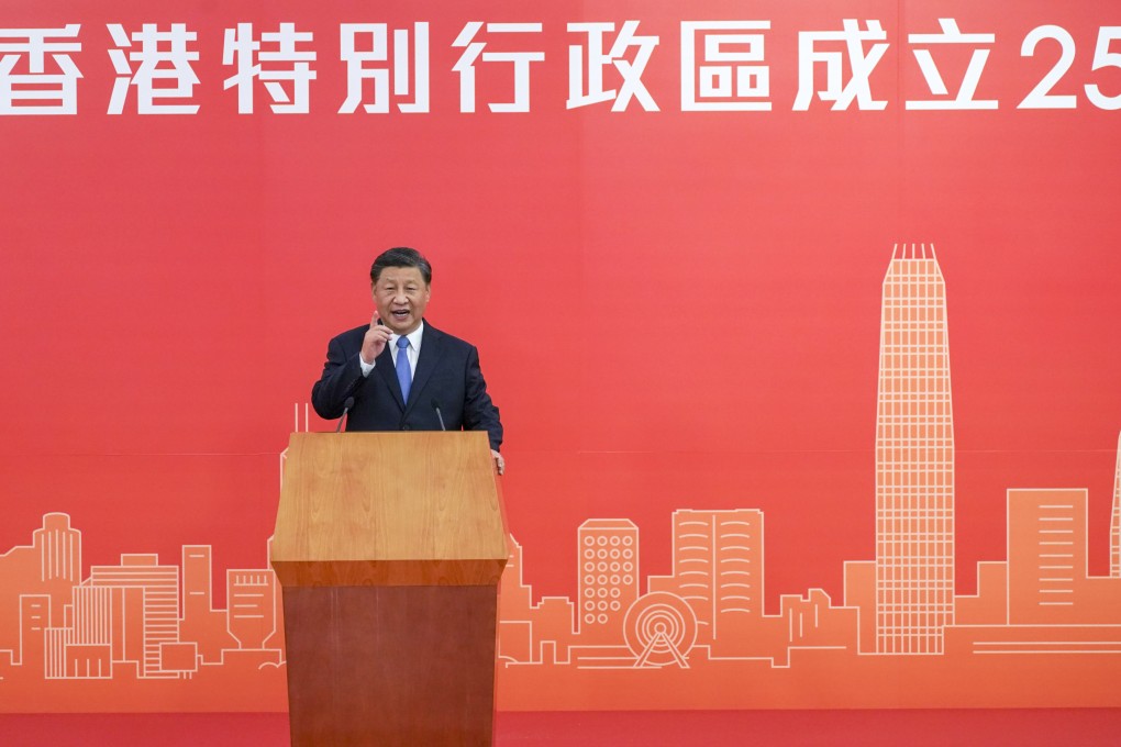 Chinese President Xi Jinping arrives in Hong Kong on the eve of celebrations marking the 25th anniversary of the city’s handover. Photo: Felix Wong