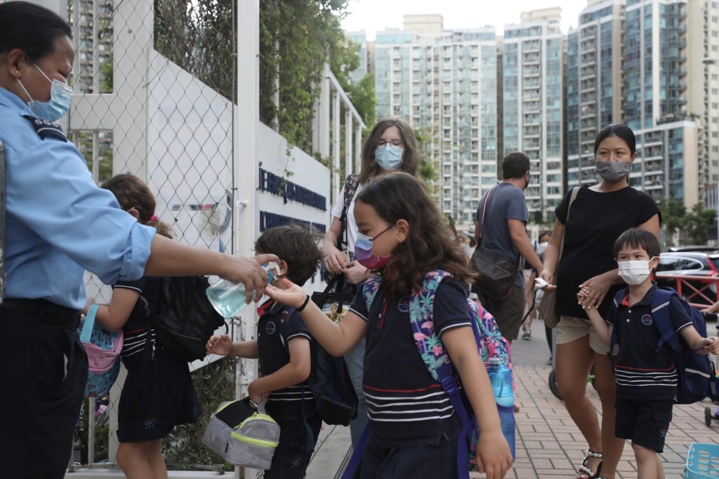 French International School students return to the campus after months of at-home schooling which, although challenging, also brought some gains too. Photo: Xiaomei Chen