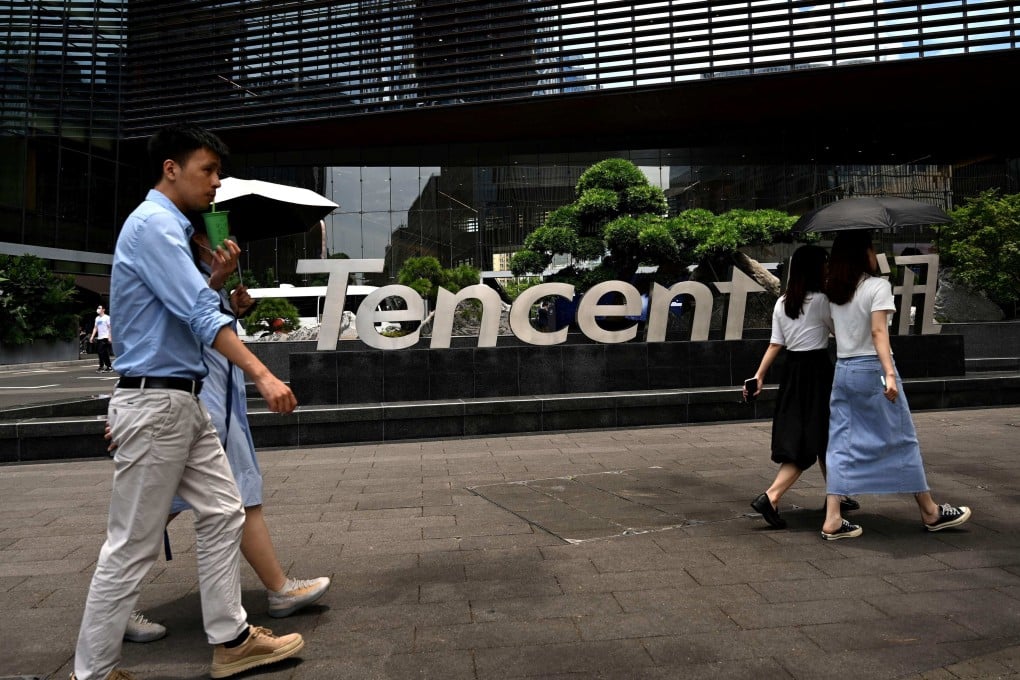 The Tencent headquarters in the southern Chinese city of Shenzhen, in Guangdong province. Photo: AFP
