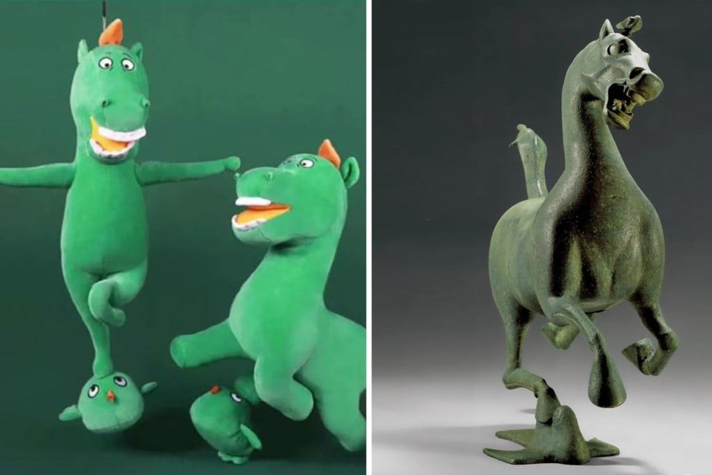 A stuffed toy based on a famous 2000-year-old bronze horse artefact in China becomes museum’s most popular souvenir. Photo: Weibo