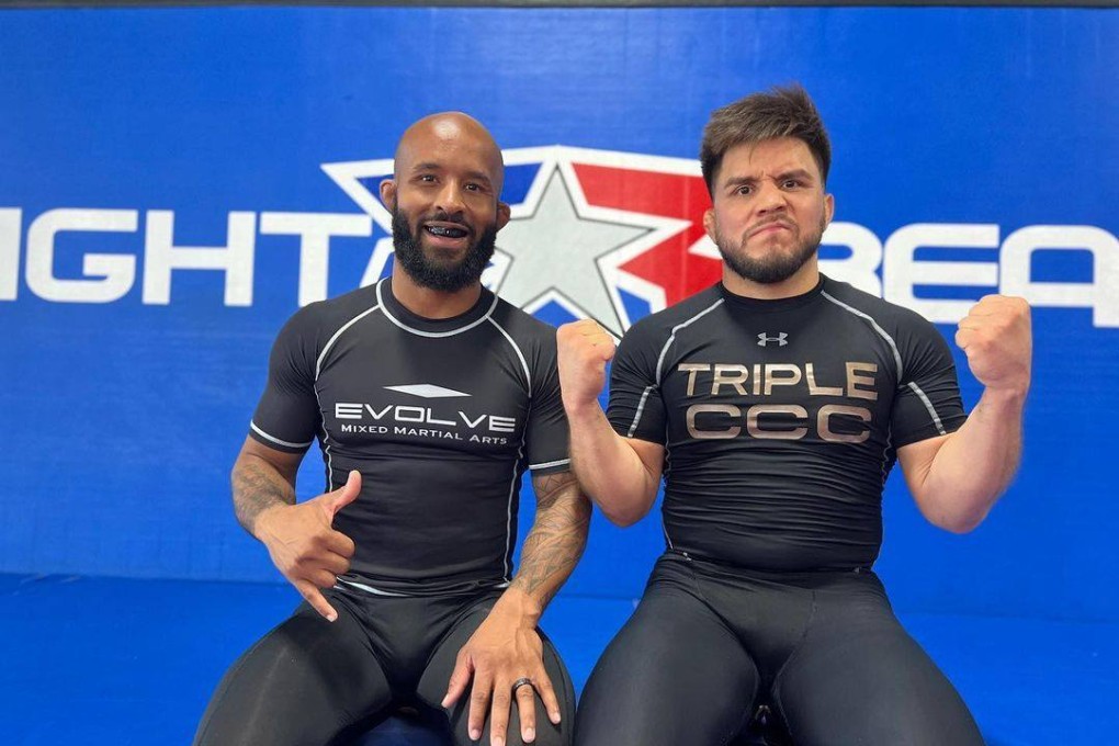 Former opponents Demetrious Johnson (left) and Henry Cejudo train together at Fight Ready in Arizona. Photo: Instagram/@henry_cejudo