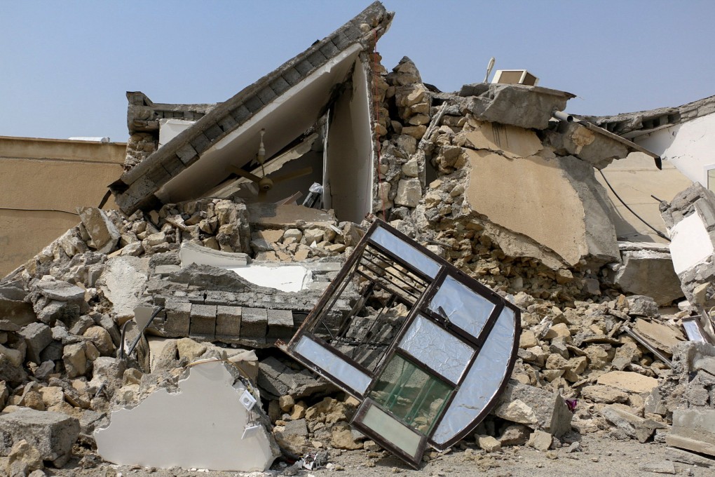 Destruction caused by an earthquake in Hormozgan, Iran, on Saturday. Photo: via Reuters