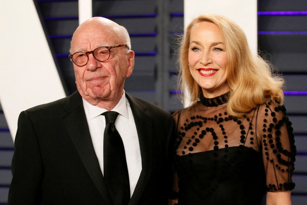 Rupert Murdoch and Jerry Hall in 2019. Hall has filed for divorce, citing irreconcilable differences. Photo: Reuters