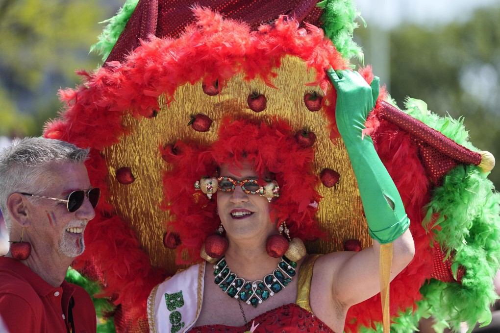 Participants in the Cologne Pride rally in Cologne, Germany on Sunday. Photo: AP