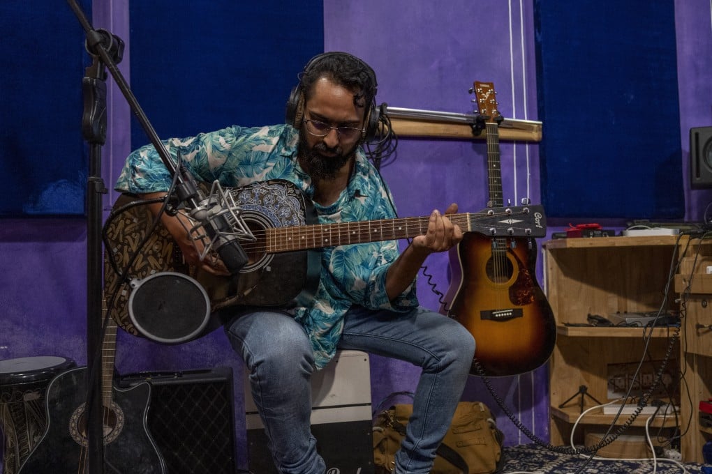 Musicians and artists in Kashmir embody a new form of music, a blend of progressive rock and hip hop that is an assertive expression of the region’s political and cultural aspirations. Photo: AP