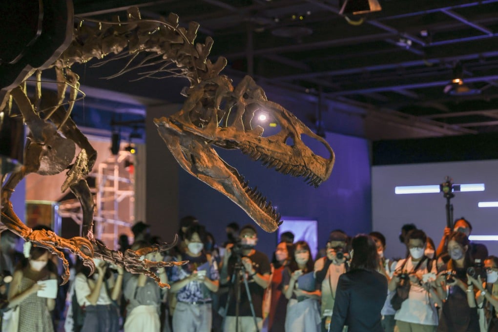 An allosaurus skeleton is on display at the Hong Kong Science Museum. Photo: Nora Tam