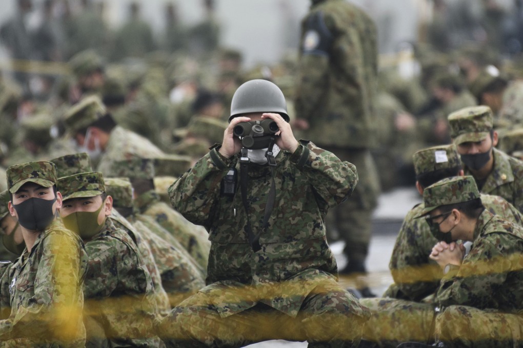 Japan’s Ground Self-Defence Force soldiers at a drill in Gotemba, southwest of Tokyo. File photo: AP