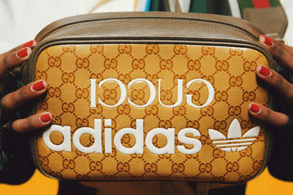 An Adidas x Gucci bag. Such collaborations between the two sportswear giants Nike and Adidas and high-fashion houses such as Gucci and Louis Vuitton have become increasingly common.