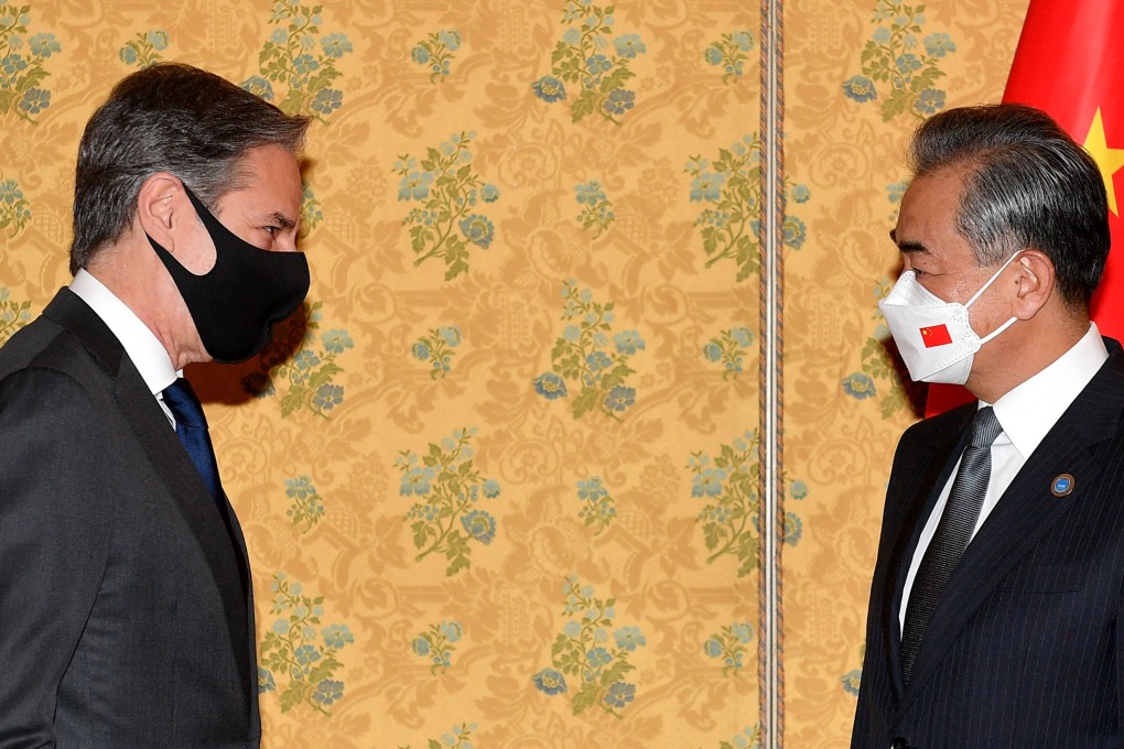 US Secretary of State Antony Blinken (left) and Chinese Foreign Minister Wang Yi meeting at the Group of 20 in Rome on October 31, 2021. The two will meet again this week during a G20 session in Bali. Photo: AFP