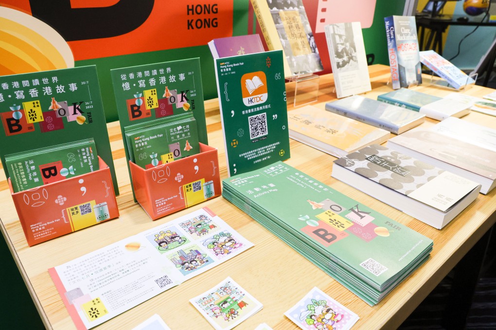 Books displayed at a press conference on the Hong Kong Book Fair. Photo: Edmond So