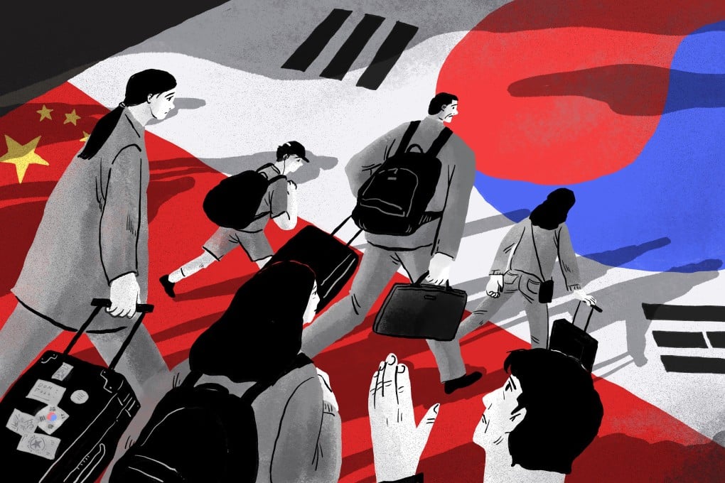 South Korean nationals are leaving China at an alarming rate - to the point that some are concerned it might further impede the development of bilateral relations that have become strained in recent years. Illustration: Brian Wang