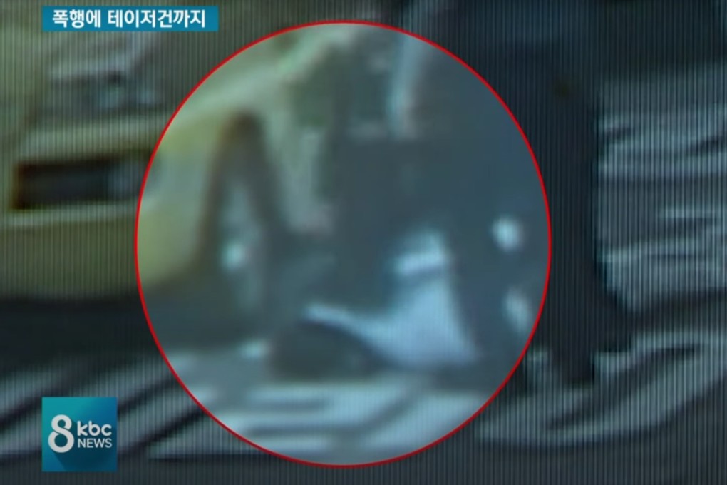 A video of South Korean police brutally subduing a young Vietnamese walking down an alley holding a kitchen knife has sparked controversy over human rights abuse.  Photo: KBC TV