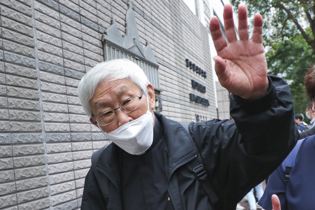 Cardinal Joseph Zen arrives for a court appearance in Hong Kong on May 24. Photo: Sam Tsang