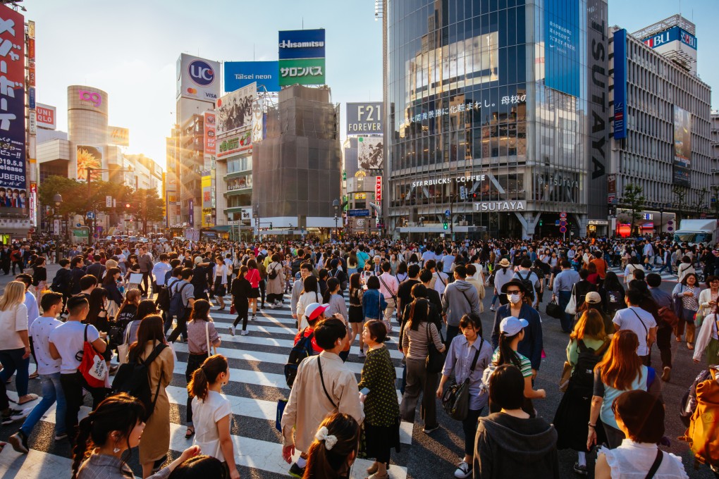 Most of Japan’s overseas tourists are mixing business and leisure, as the country cautiously opens up to visitors. Shibuya Crossing in Tokyo. Photo: Shutterstock