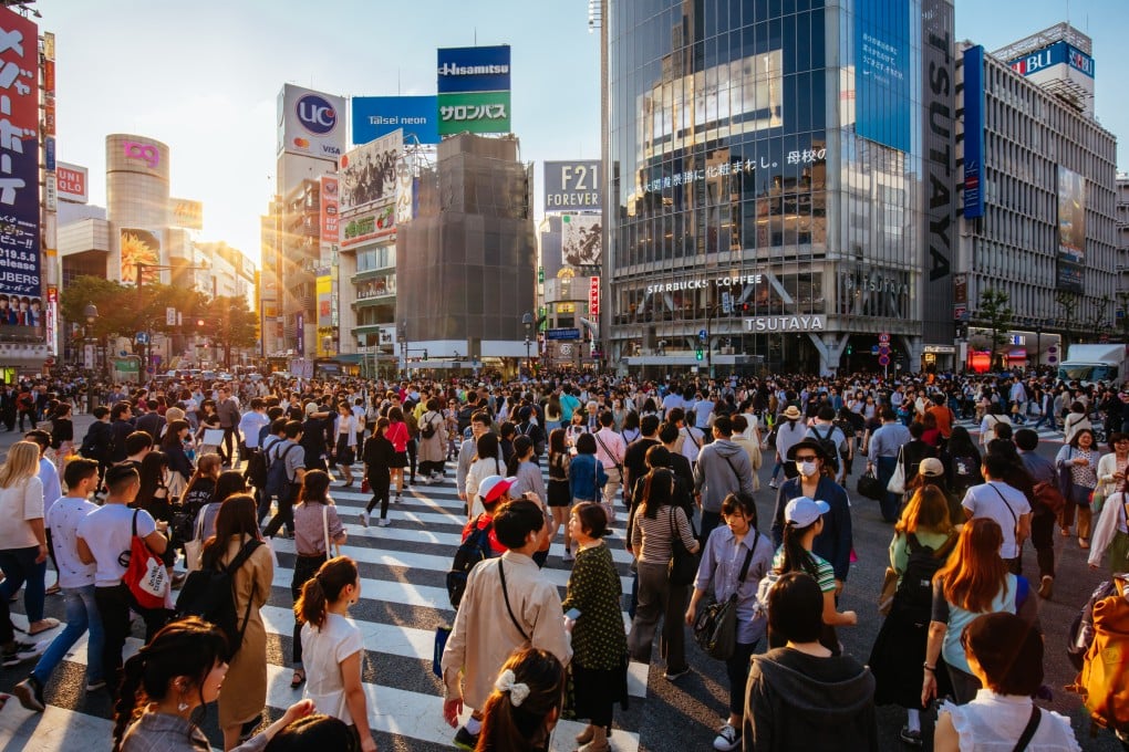 Most of Japan’s overseas tourists are mixing business and leisure, as the country cautiously opens up to visitors. Shibuya Crossing in Tokyo. Photo: Shutterstock