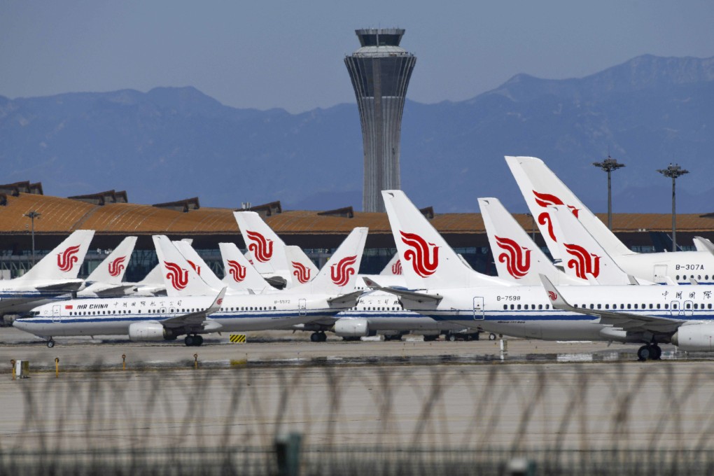 Air China planes on the tarmac at Beijing Capital Airport.  Photo: AFP